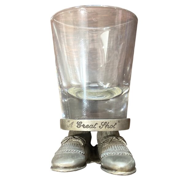 Great Shot Glass Golf Theme + Pewter Golf Bag & 19th Hole Acrylic Stir Stick Set - Picture 3 of 7